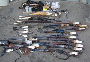 Photograph of Weapons seized in New Jersey